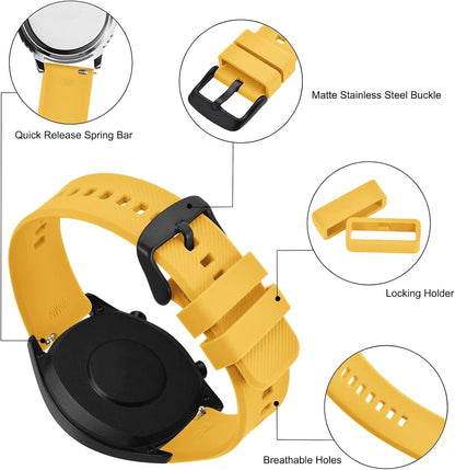 Watch Strap 18mm 19mm 20mm 21mm 22mm, Quick Release Silicone Watch Bands for Men Women