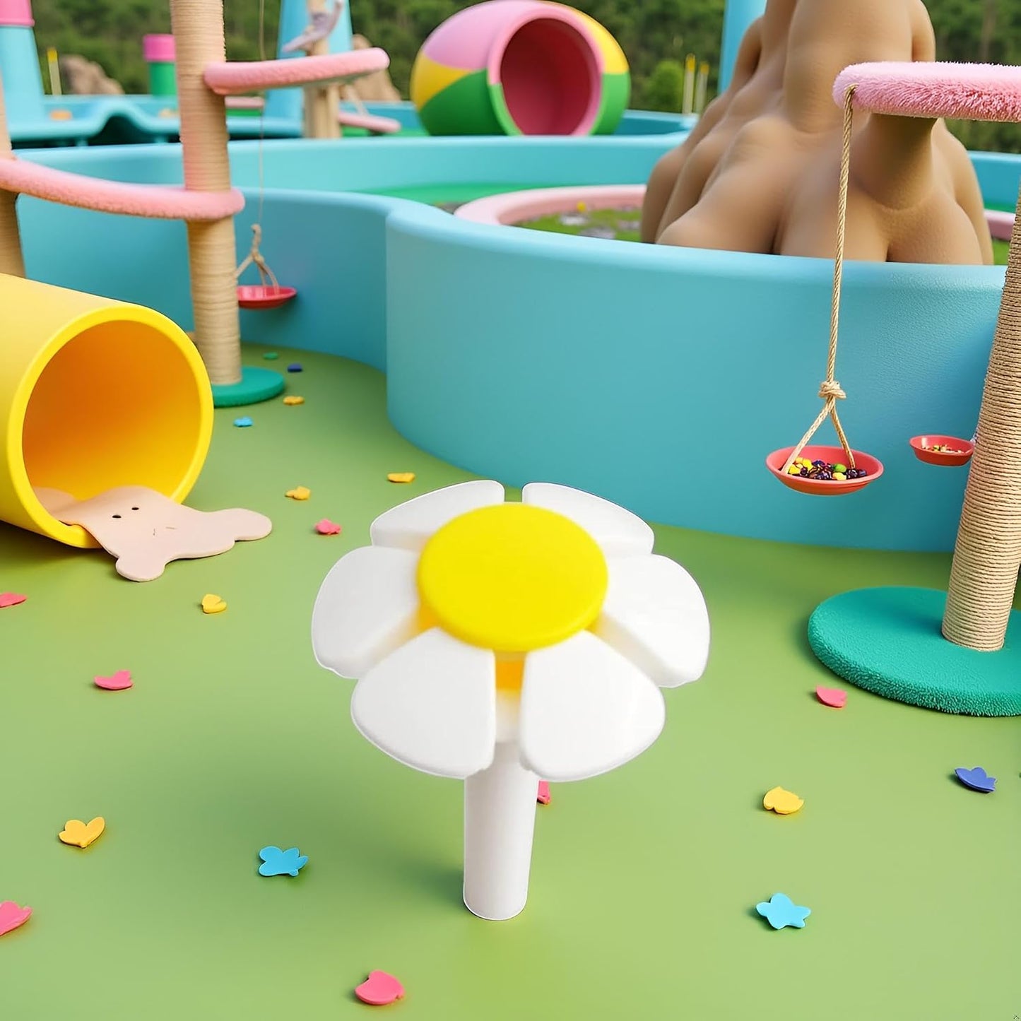 Pet Water Fountain Nozzle Replacement Yellow Flower for Head for Cat Fountain Automatic Drinking Water Dispenser