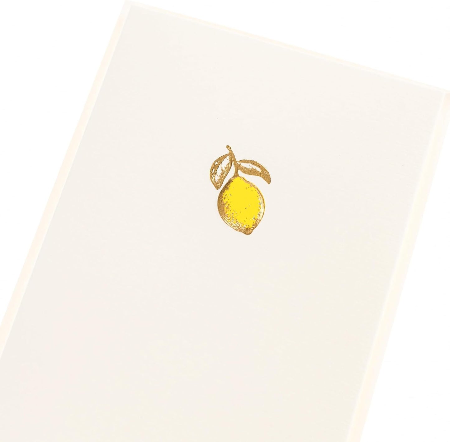 Graphique La Petite Presse Lemon Boxed Notes | Blank Note Cards with Envelopes | 10 Count All Occasion Greeting Card Set | 3.25 x 4.75 Inches | High Quality Thick Paper Stationery with Unique Design