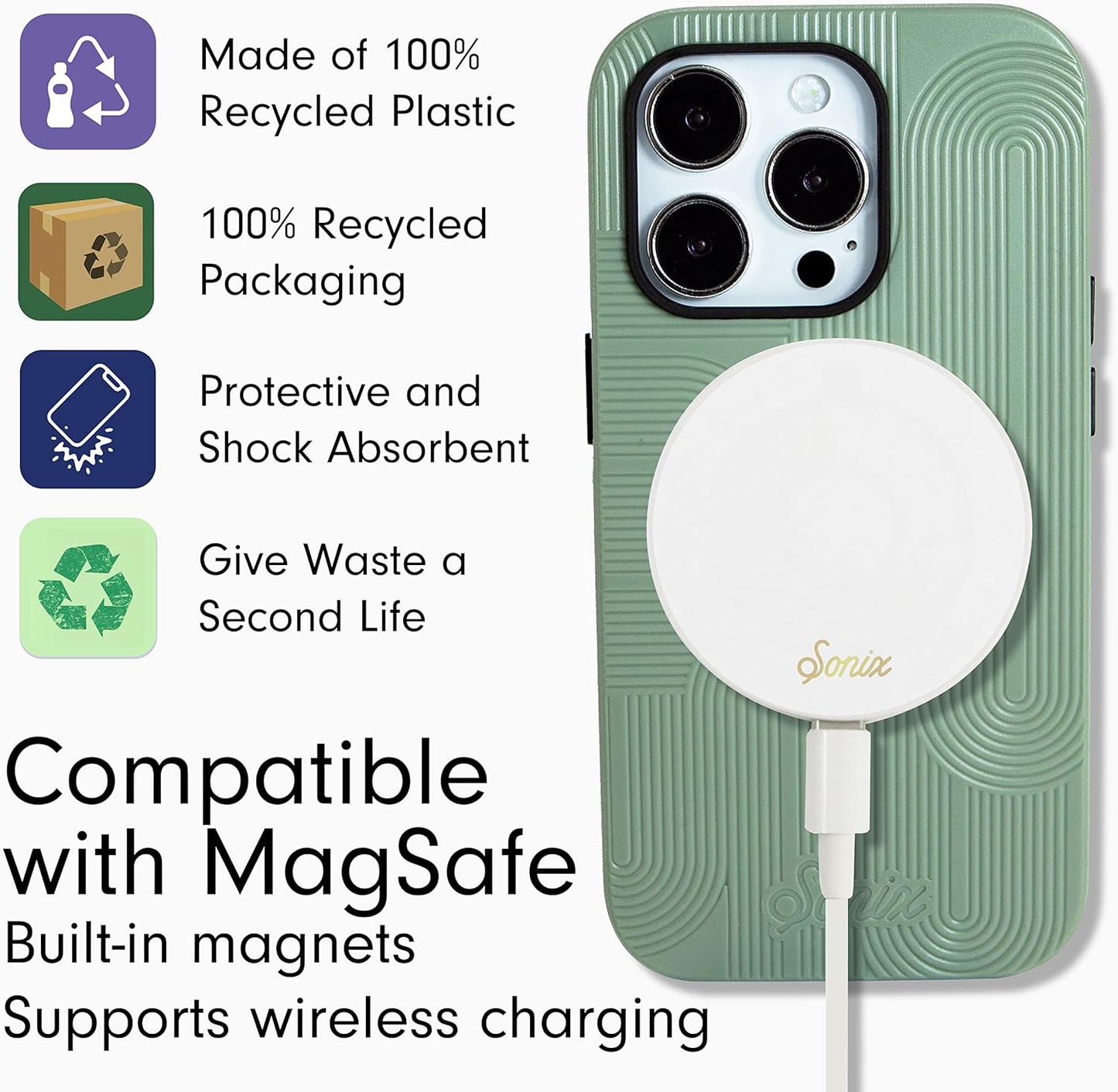 Phone Case for iPhone 16 Pro Max | Compatible with MagSafe | 10ft Drop Tested | Lemon Gingham - Colors A