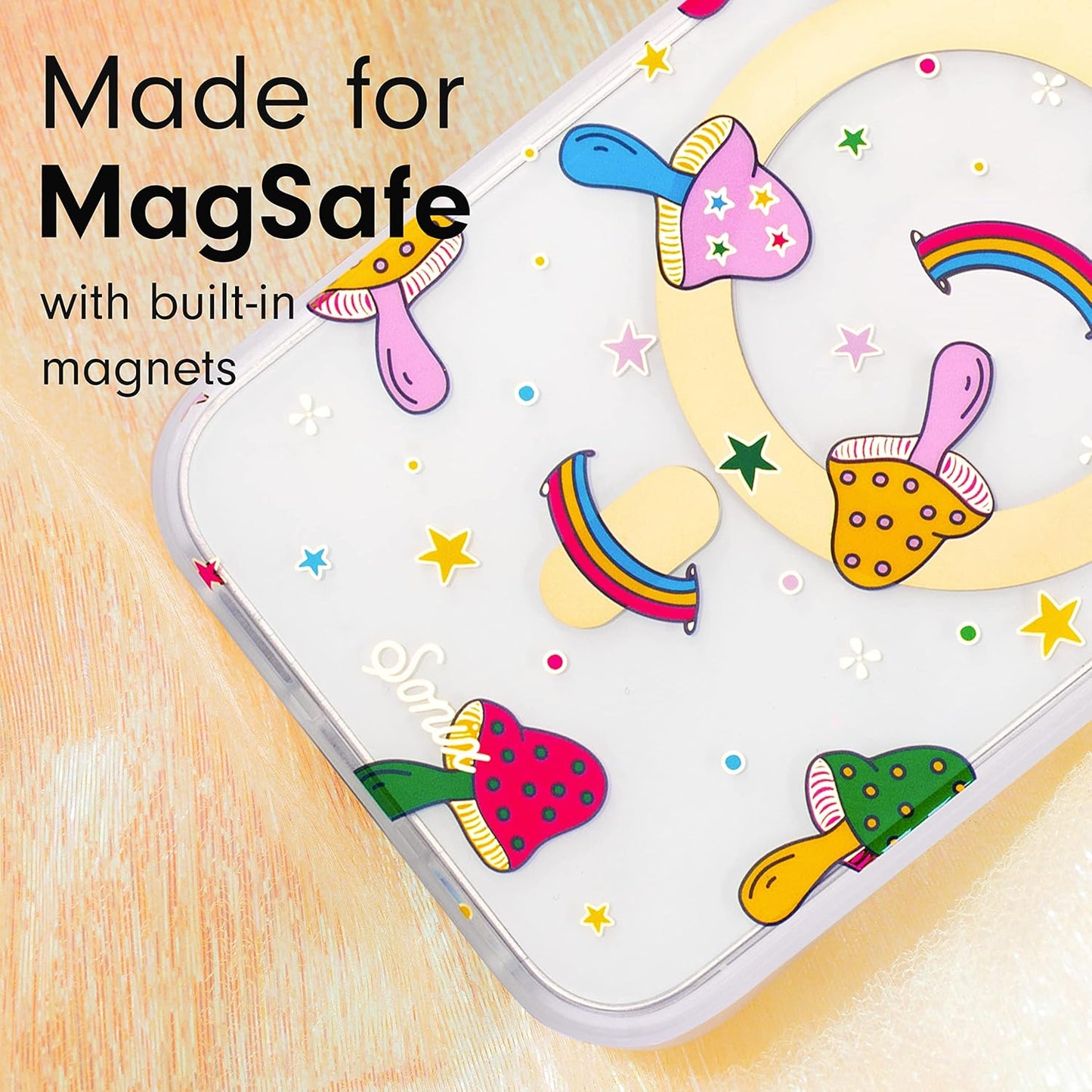 Phone Case for iPhone 16 Pro Max | Compatible with MagSafe | 10ft Drop Tested | Lemon Gingham - Colors A