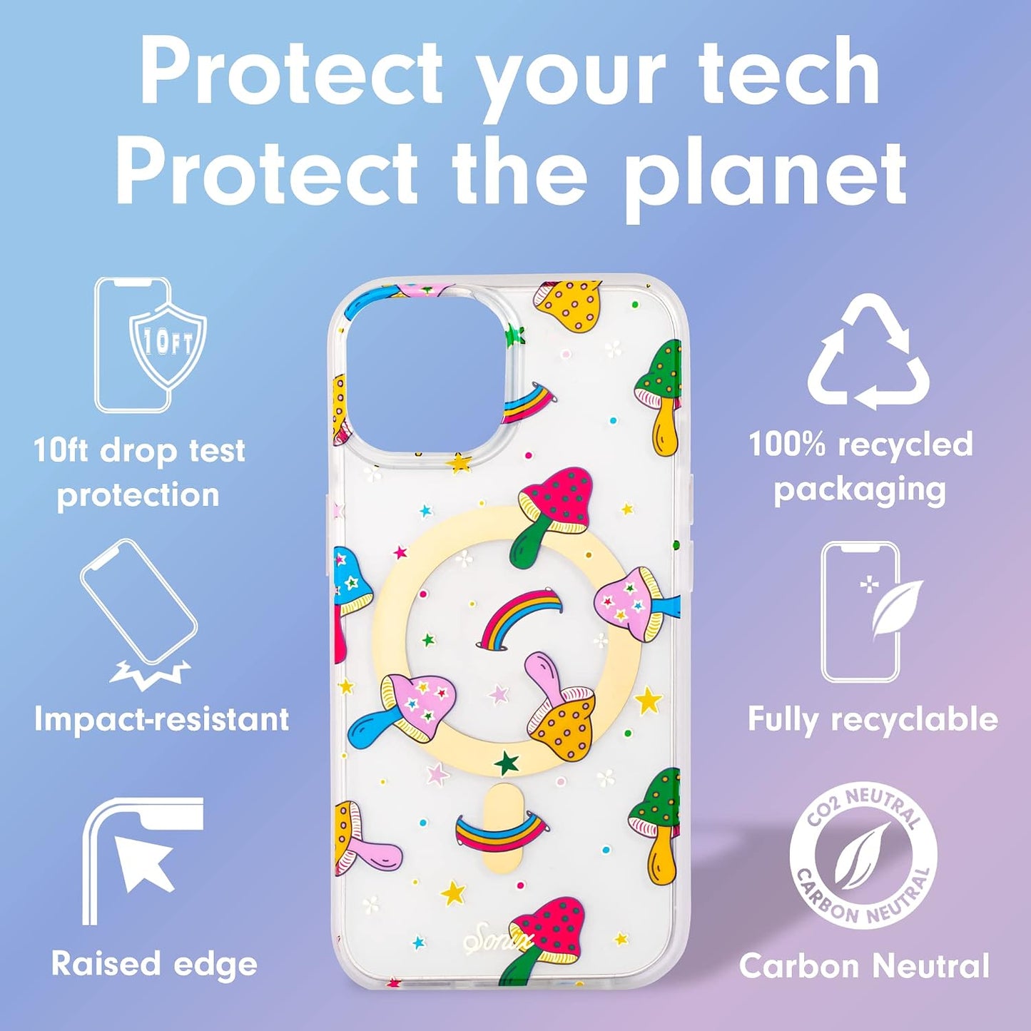 Phone Case for iPhone 16 Pro Max | Compatible with MagSafe | 10ft Drop Tested | Lemon Gingham - Colors A