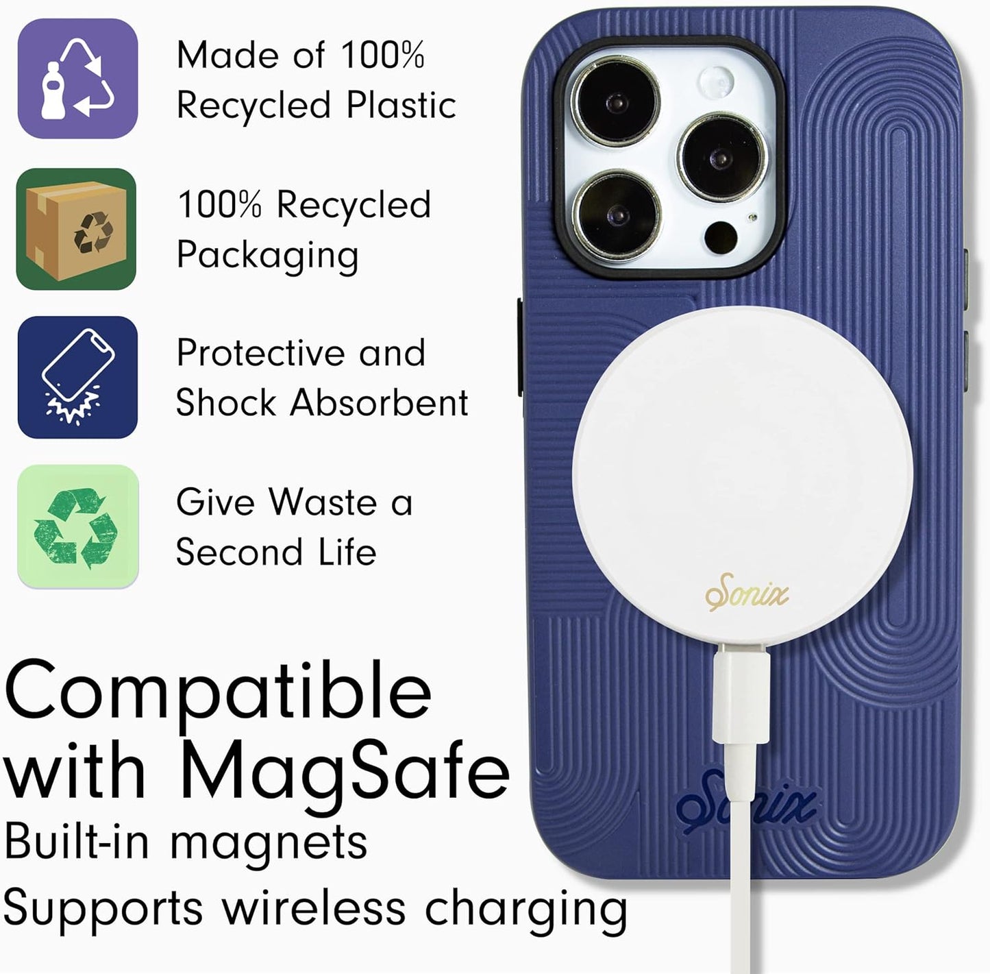 Phone Case for iPhone 16 Pro Max | Compatible with MagSafe | 10ft Drop Tested | Lemon Gingham - Colors A