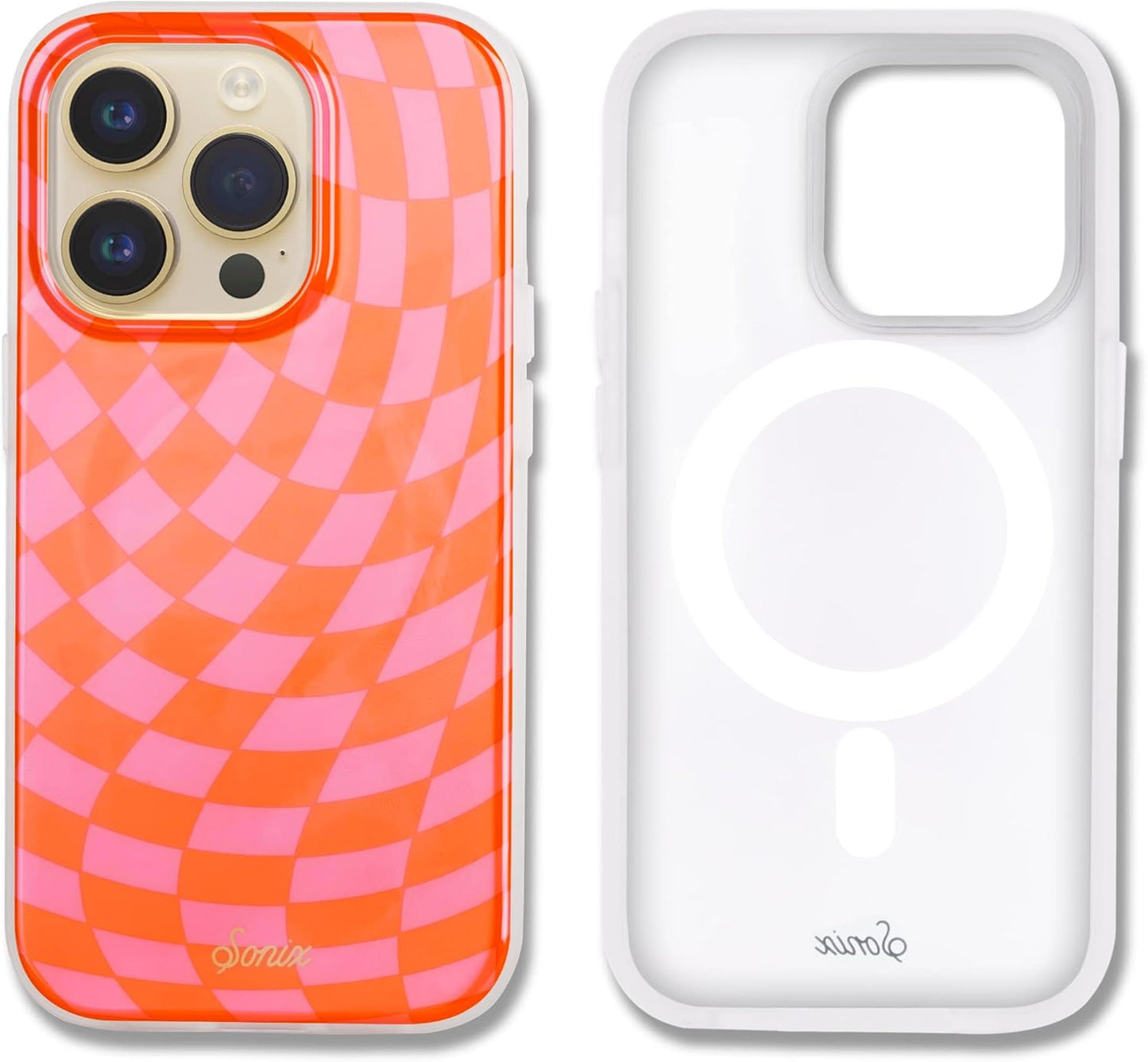 Phone Case for iPhone 16 Pro Max | Compatible with MagSafe | 10ft Drop Tested | Lemon Gingham - Colors A