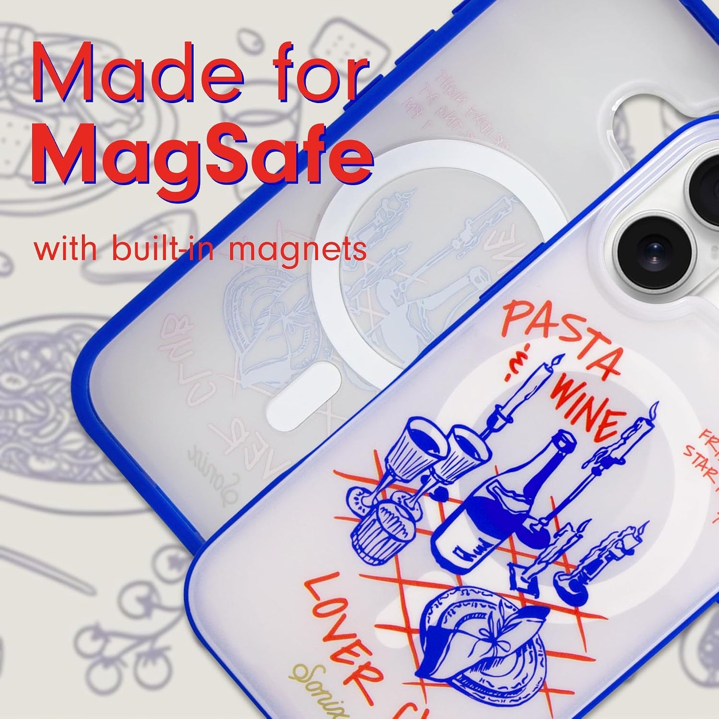 Phone Case for iPhone 16 Pro Max | Compatible with MagSafe | 10ft Drop Tested | Lemon Gingham - Colors A
