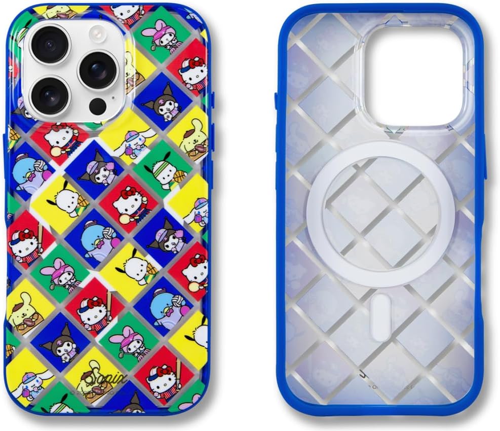Phone Case for iPhone 16 Pro Max | Compatible with MagSafe | 10ft Drop Tested | Lemon Gingham - Colors A