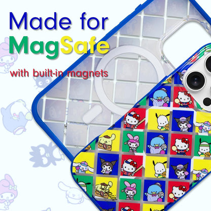 Phone Case for iPhone 16 Pro Max | Compatible with MagSafe | 10ft Drop Tested | Lemon Gingham - Colors A