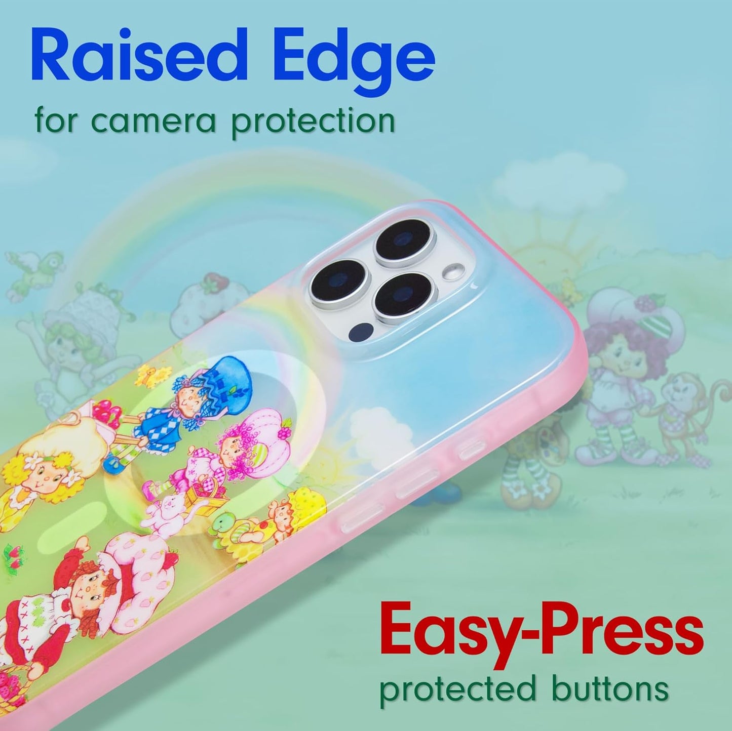 Phone Case for iPhone 16 Pro Max | Compatible with MagSafe | 10ft Drop Tested | Lemon Gingham - Colors A