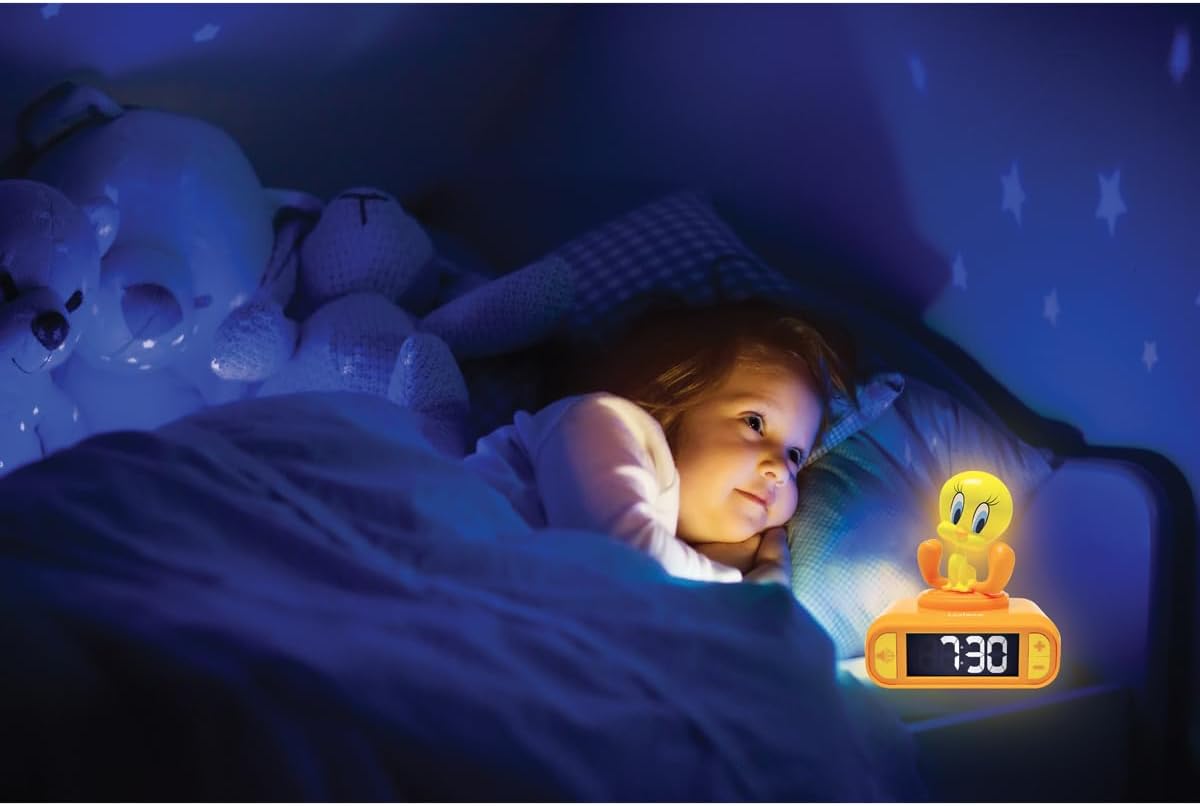 Tweety Night light Alarm Clock with sounds, Yellow, RL800TW