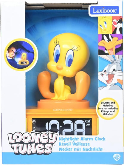 Tweety Night light Alarm Clock with sounds, Yellow, RL800TW