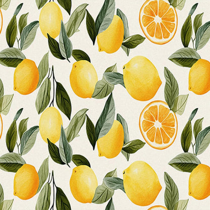 Lemon Leaf Peel and Stick Wallpaper 118.1x17.7 Inch Vinyl | Contact Paper, Wall Covering | Removable Wallpaper, Adhesive Vinyl | Bedroom, Kitchen, Living Room (Lemon Leaf)