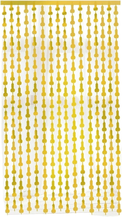2pcs 1x2m Bachelorette Party Decoration Fringe Foil Curtain Curtain Bridal Shower Backdrop Wedding(Yellow)