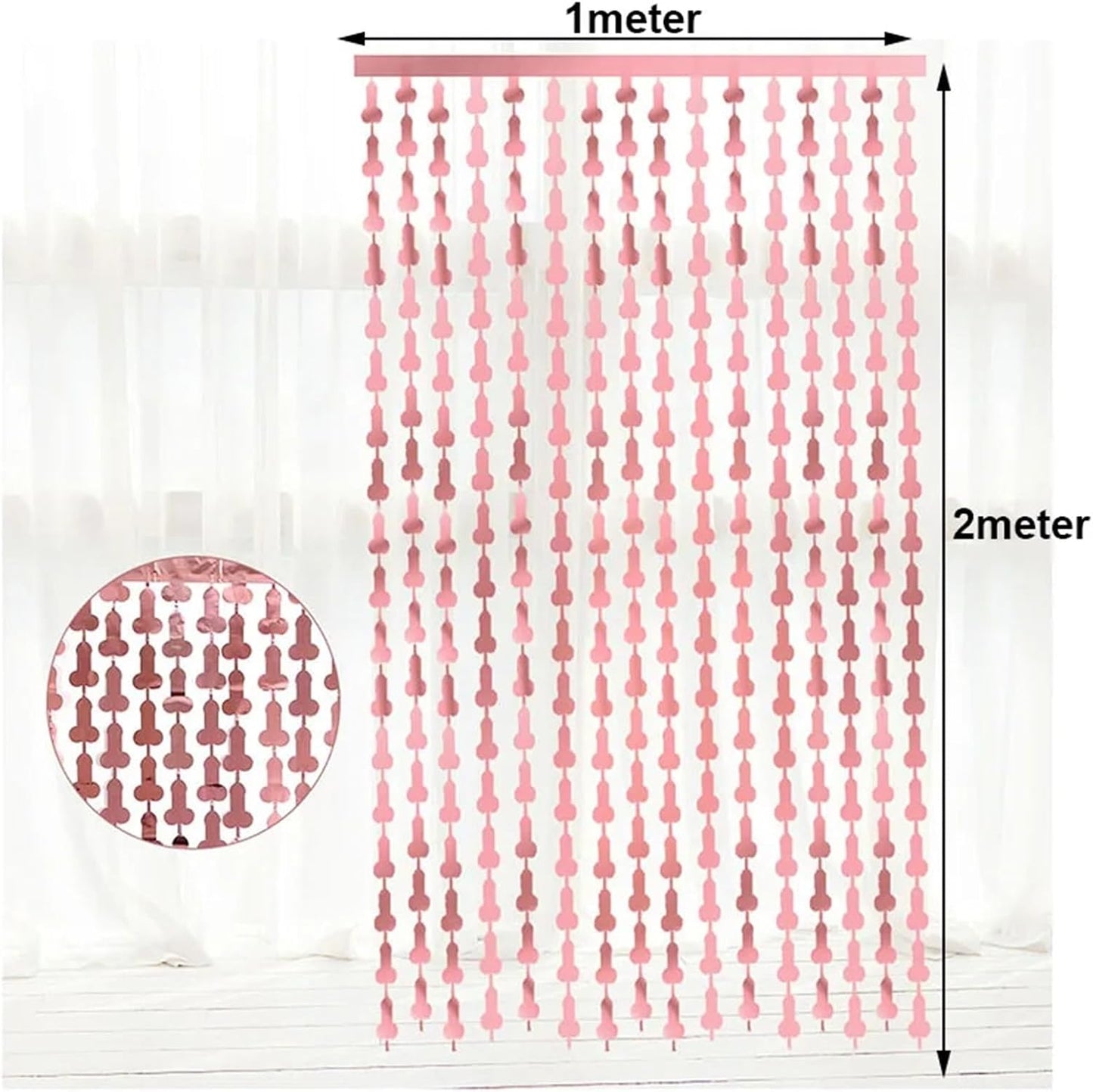 2pcs 1x2m Bachelorette Party Decoration Fringe Foil Curtain Curtain Bridal Shower Backdrop Wedding(Yellow)