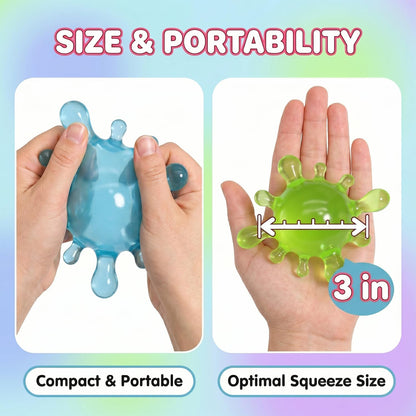 Fidget Toys Stress Balls for Kids,Squishy Stress Splat Toys,Stress Splat Toy,Squishies Anxiety Stress Relief,ADHD Office Mental Health Gifts Prizes Autism Party Favors(Yellow)