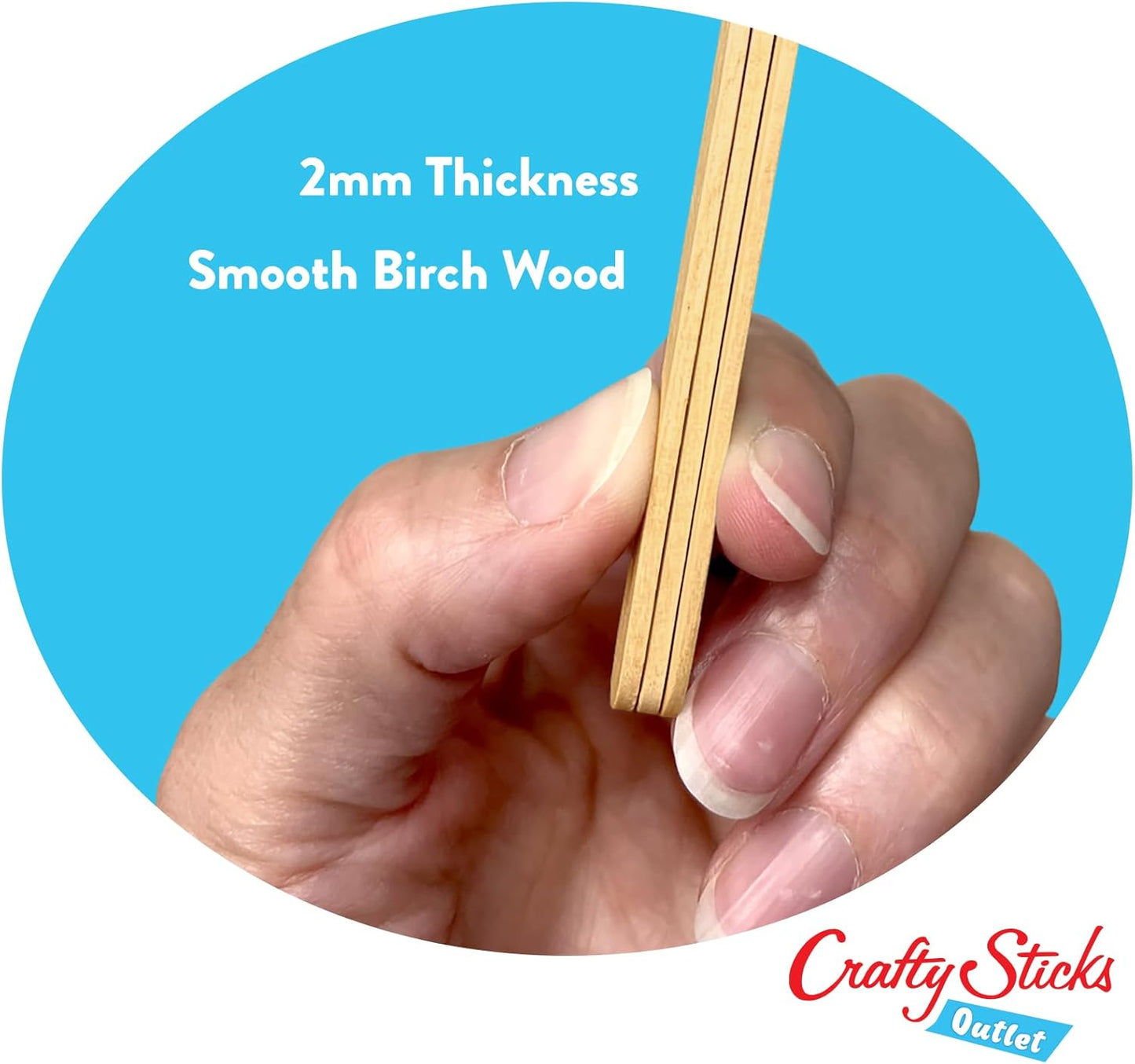6 Inch Jumbo Craft Sticks, Yellow, 100 Pack | Jumbo wood sticks; actual size 5.9 x 0.7 in. Wider than standard popsicle sticks for crafts, classrooms and STEM projects.
