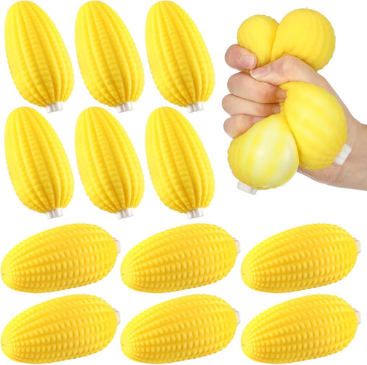 12 Pcs Candy Corn Stress Balls for Adults Corn Party Favors | Novelty Candy Corn Sensory Squeeze Balls Soft Fidgets for Christmas Stocking Stuffer Gifts, Stress Relief & Sensory Play