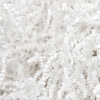 1/2 LB Crinkle Paper Filler 8 oz White Shredded Paper for Gift Box | Gift Basket Bag Filler - Grass Cushion Stuffing for Easter, Mother's day, Birthday Packaging Wrapping Crinkle Cut Paper Shred