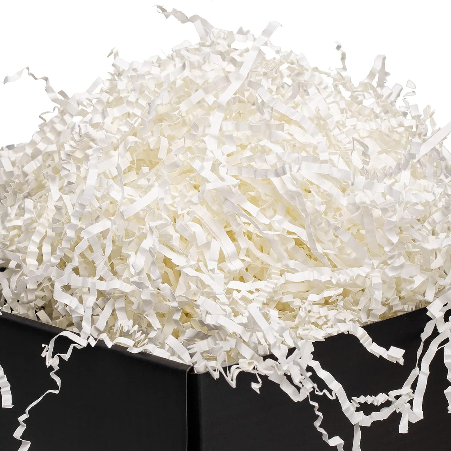 1/2 LB Crinkle Paper Filler 8 oz White Shredded Paper for Gift Box | Gift Basket Bag Filler - Grass Cushion Stuffing for Easter, Mother's day, Birthday Packaging Wrapping Crinkle Cut Paper Shred