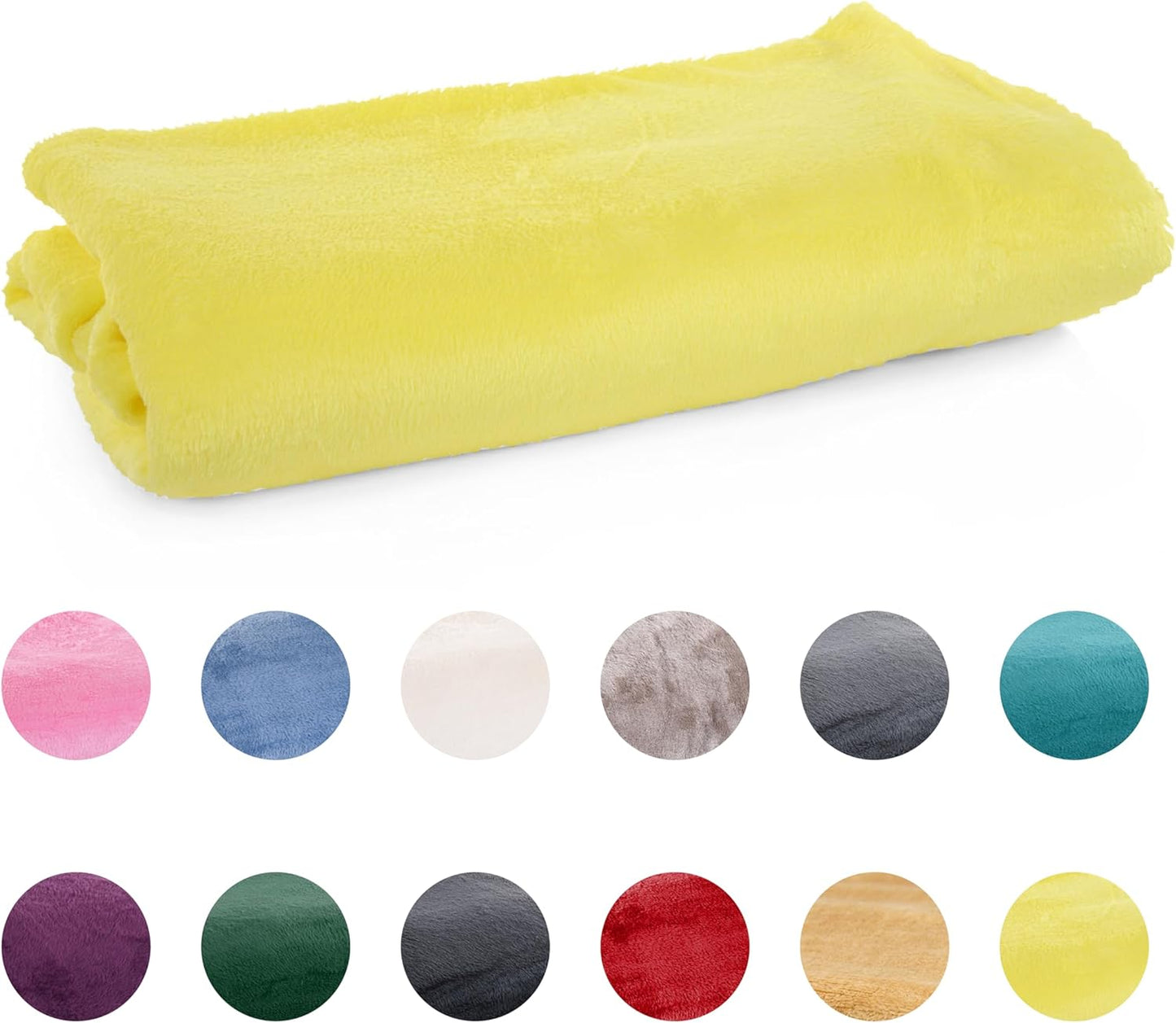 Mintra Home Throw Blanket for Couch, Soft Polyester Fleece Blanket, Cozy Lightweight Fuzzy Fall Décor Throw Blankets for Bed/Bed Cover/Couch Cover, 51” x 70” (S, Yellow)