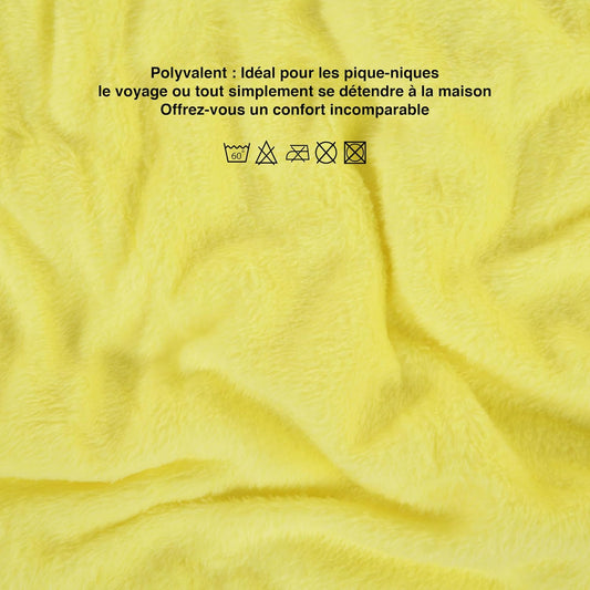 Mintra Home Throw Blanket for Couch, Soft Polyester Fleece Blanket, Cozy Lightweight Fuzzy Fall Décor Throw Blankets for Bed/Bed Cover/Couch Cover, 51” x 70” (S, Yellow)