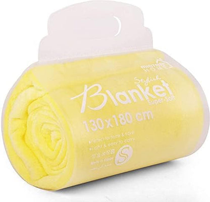 Mintra Home Throw Blanket for Couch, Soft Polyester Fleece Blanket, Cozy Lightweight Fuzzy Fall Décor Throw Blankets for Bed/Bed Cover/Couch Cover, 51” x 70” (S, Yellow)