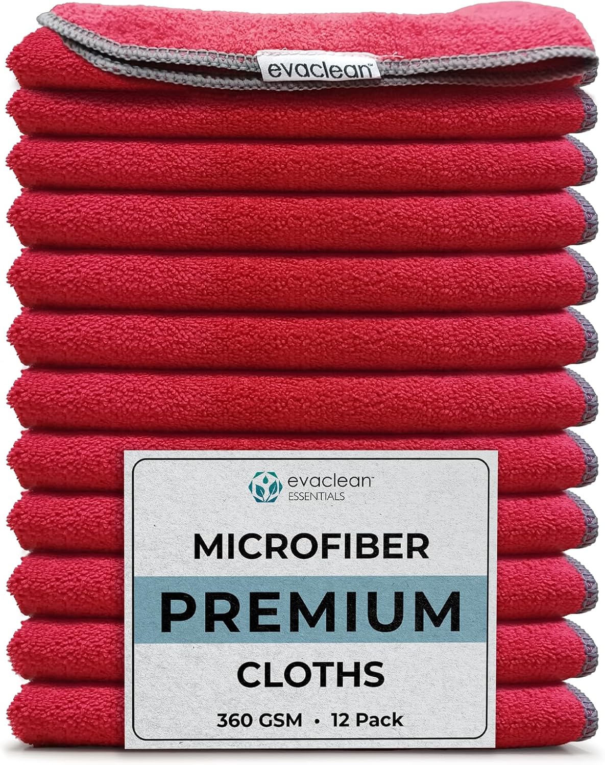 Essentials Premium Microfiber Cleaning Cloth 16"x16" - Reusable, Washable, Non-Scratch, Microfiber Towels for Cleaning, Dusting, Polishing, High Absorbency & Durability, Yellow, 96-Pack
