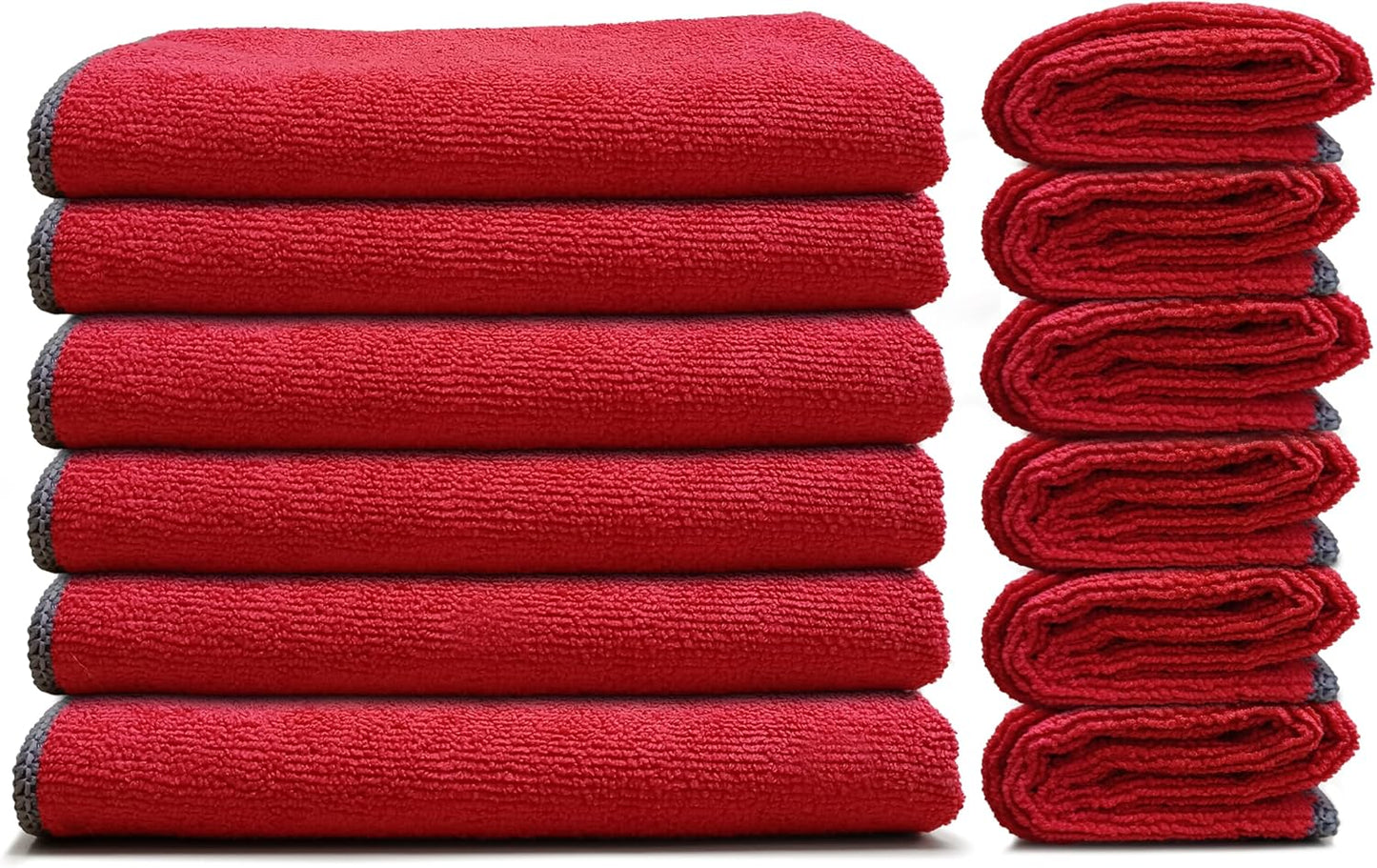 Essentials Premium Microfiber Cleaning Cloth 16"x16" - Reusable, Washable, Non-Scratch, Microfiber Towels for Cleaning, Dusting, Polishing, High Absorbency & Durability, Yellow, 96-Pack