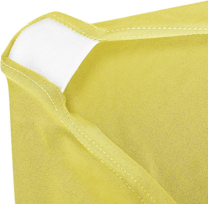 6FT Spandex Table Cover Rectangular Stretch Spandex Tablecloth (Yellow,6FT)