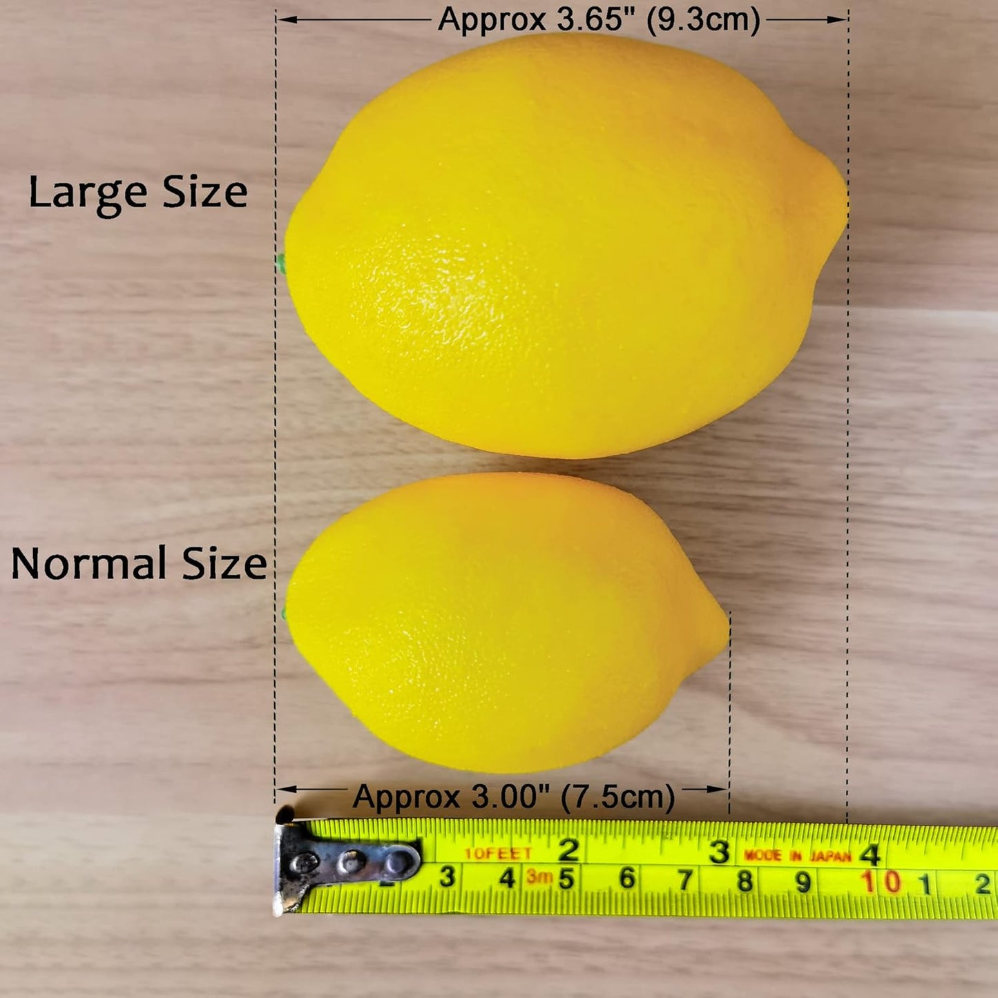 10pcs Artificial Lemons Simulation Lifelike Lemons Fake Fruit for Home Kitchen Wedding Party Decoration Photography (Big Size, Yellow)