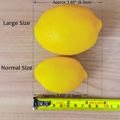 10pcs Artificial Lemons Simulation Lifelike Lemons Fake Fruit for Home Kitchen Wedding Party Decoration Photography (Big Size, Yellow)