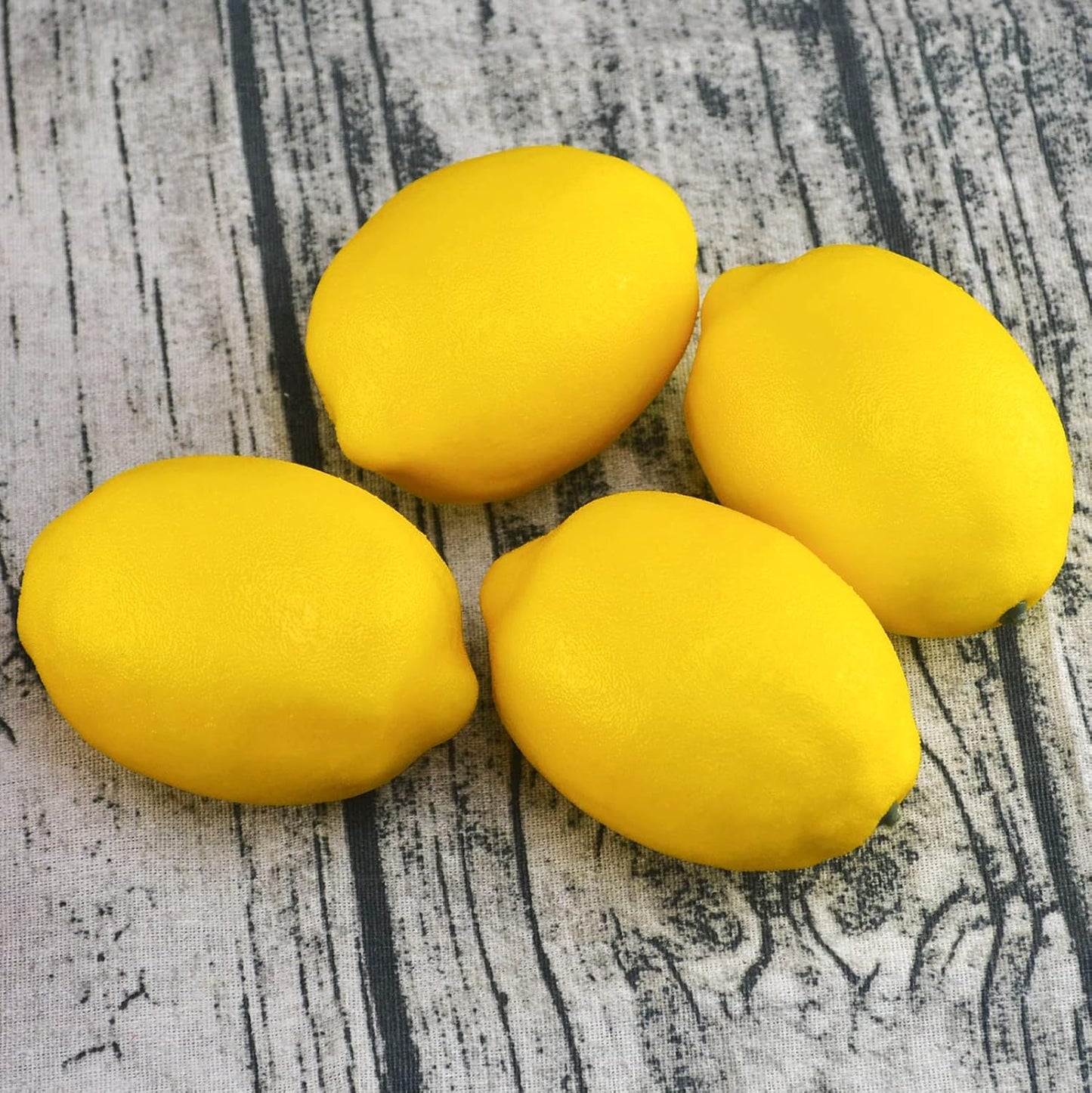 10pcs Artificial Lemons Simulation Lifelike Lemons Fake Fruit for Home Kitchen Wedding Party Decoration Photography (Big Size, Yellow)