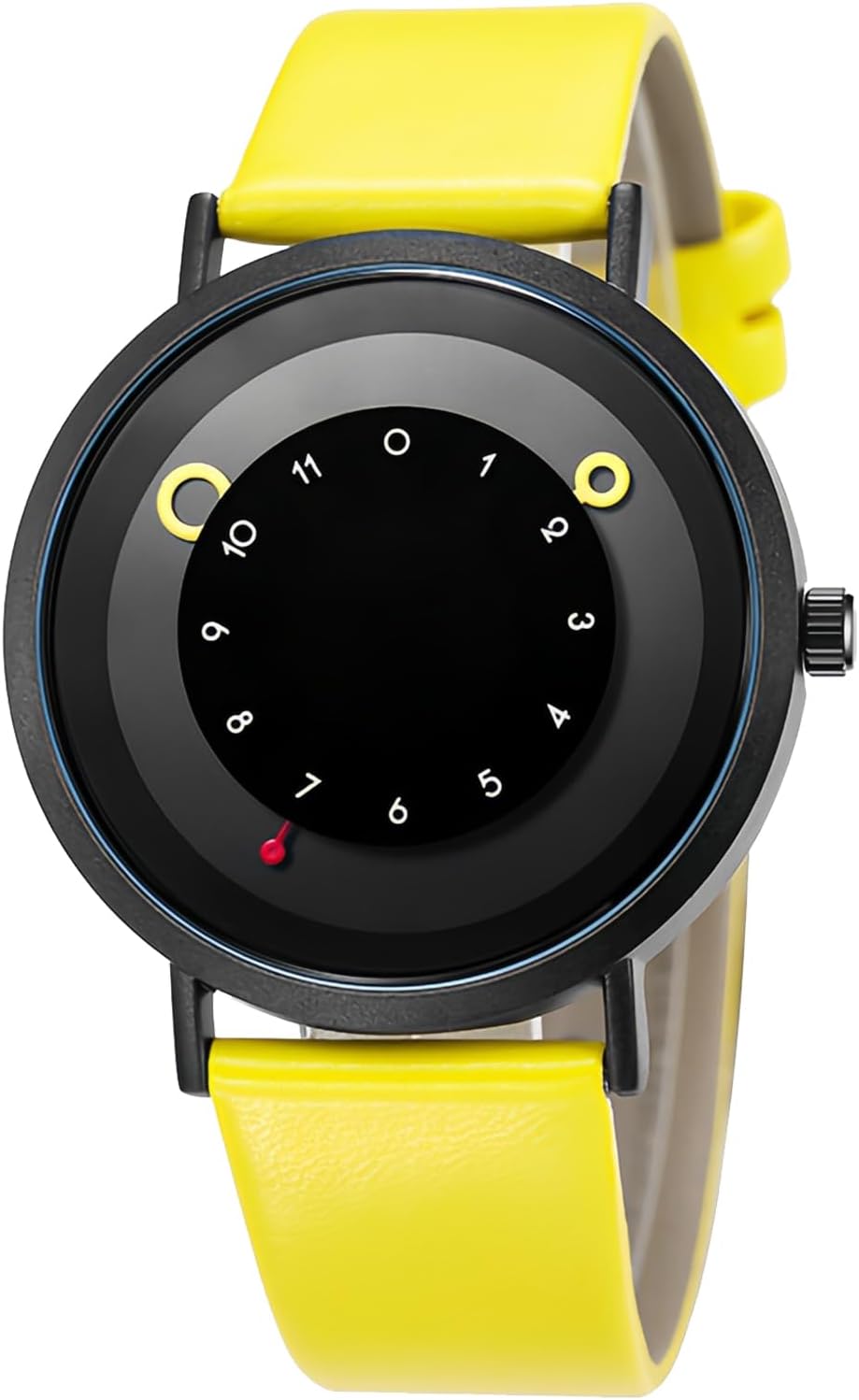 Gosasa Minimalist Casual Unisex Quartz Watch – Unique Hands Design, Fashion Sports Waterproof Wristwatch for Men & Women with Leather Band
