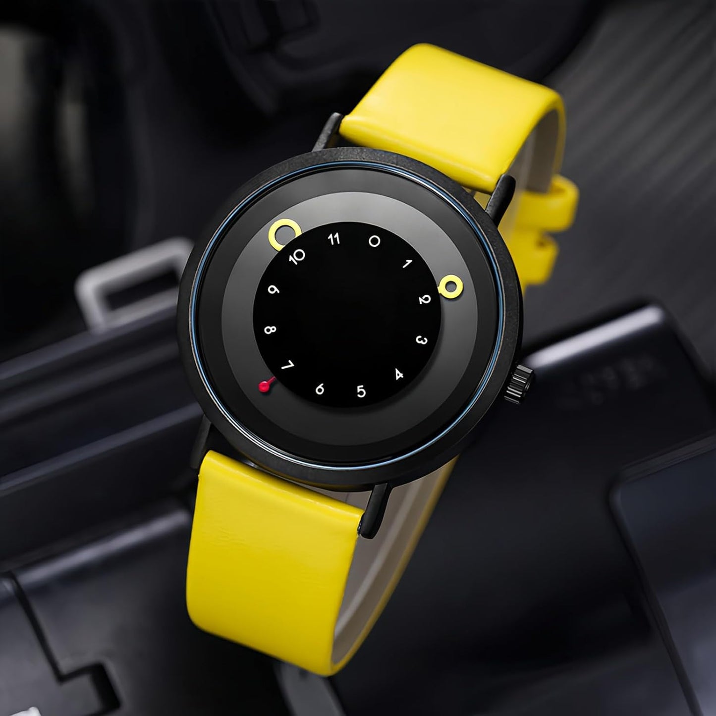 Gosasa Minimalist Casual Unisex Quartz Watch – Unique Hands Design, Fashion Sports Waterproof Wristwatch for Men & Women with Leather Band