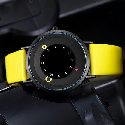 Gosasa Minimalist Casual Unisex Quartz Watch – Unique Hands Design, Fashion Sports Waterproof Wristwatch for Men & Women with Leather Band
