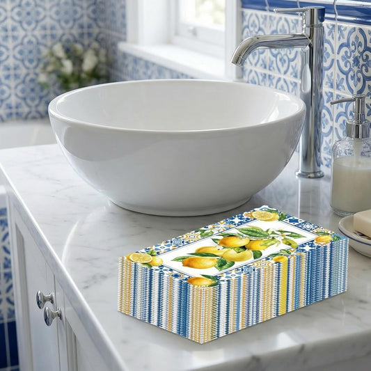 100Pcs Lemon Napkins Disposable Paper Dinner Napkins Decoration Guest Hand Towels for Spring Summer Seasonal Party Tea Gathering Weddings Birthdays Baby Shower Bathroom 4.3 x 7.8 Inch