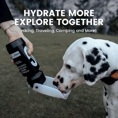 Dog Water Bottle Portable Travel Water Bottle Dispenser for Dogs, Super Light-Weight, Leak-Proof Bottles for Pets Outdoor Walking, Hiking, Travel,Food Grade Silicone,BPA Free (Yellow, 21oz)