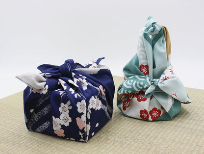 Japanese Reusable Furoshiki Fabric Bento Gift Wrapping Cloth 100% Cotton (19.7"×19.7", Yuzu Lemon)