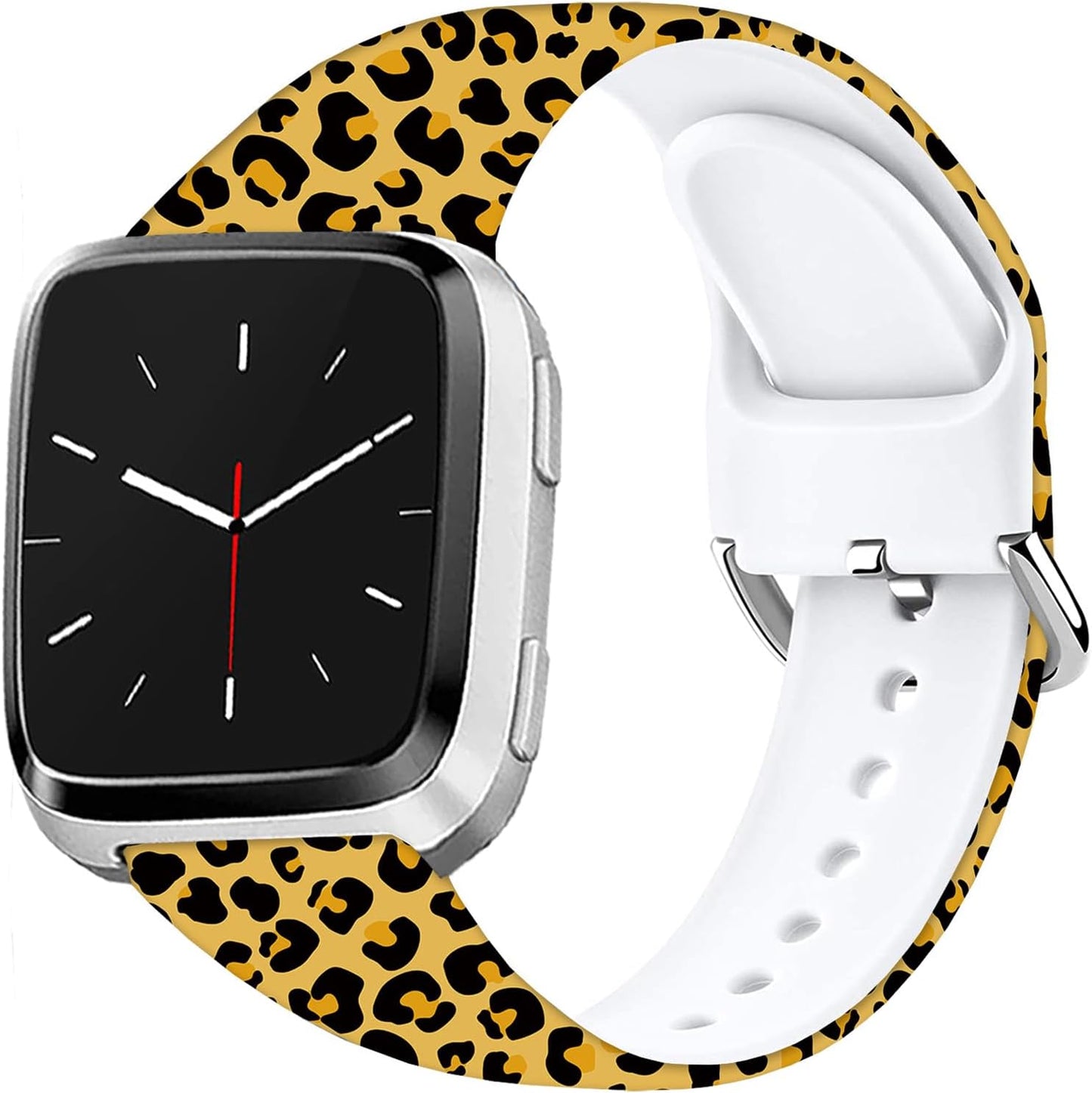 Soft Silicone Watch Bands Compatible with Fitbit Versa 2/Versa/Fitbit Versa Lite/SE Cartoon Band，23mm Cute Floral Pattern Printed Strap Replacement Wristband for Men Women Teens.