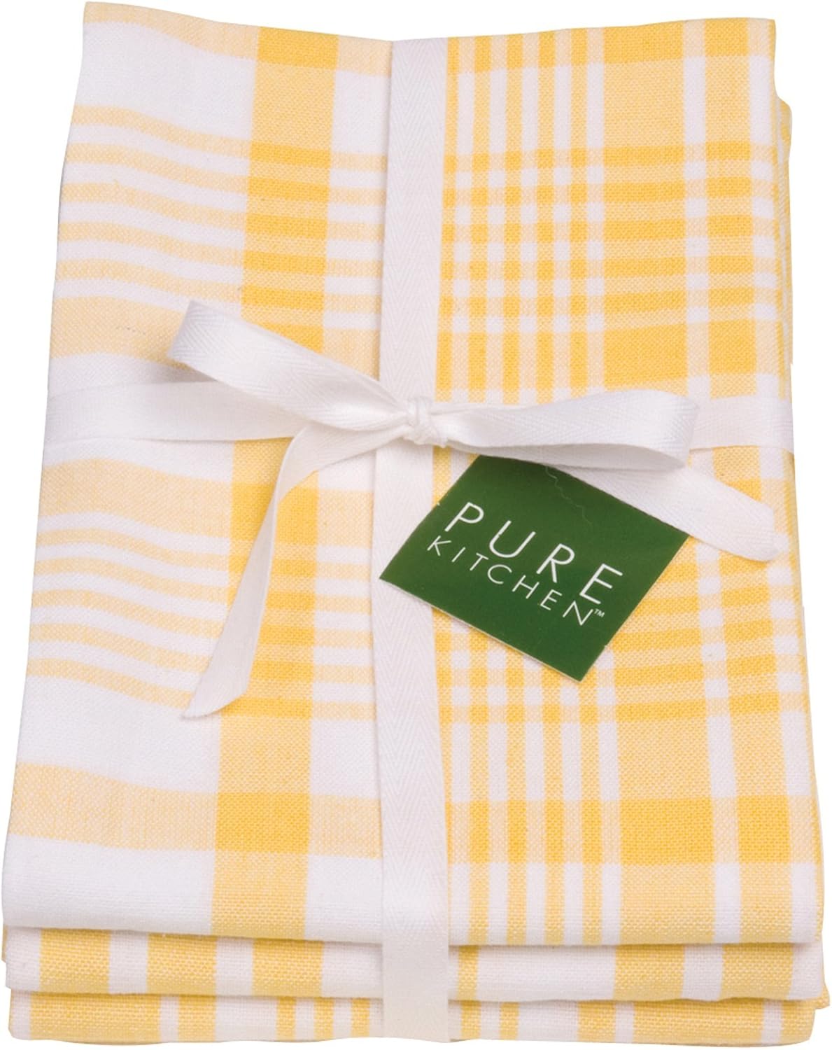 Jumbo Pure Kitchen Towel Set of 3, Lemon Yellow