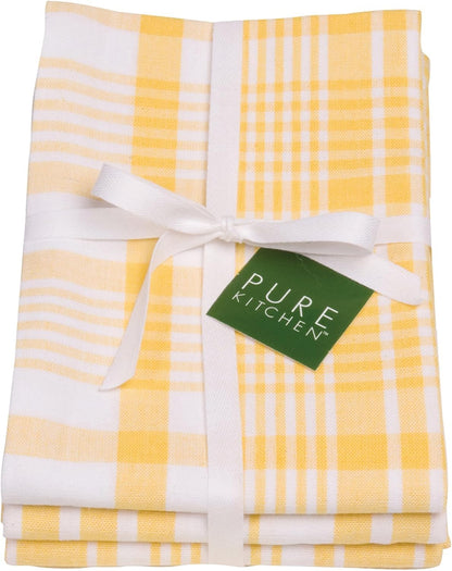 Jumbo Pure Kitchen Towel Set of 3, Lemon Yellow