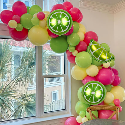 Bachelorette Party Decorations, 18" 10" 5" Bachelorette Balloon Arch Kit | Lemon Foil Balloons, Bridal Shower Birtdhay, Mexican Fiesta Bachelorette Party Decorations