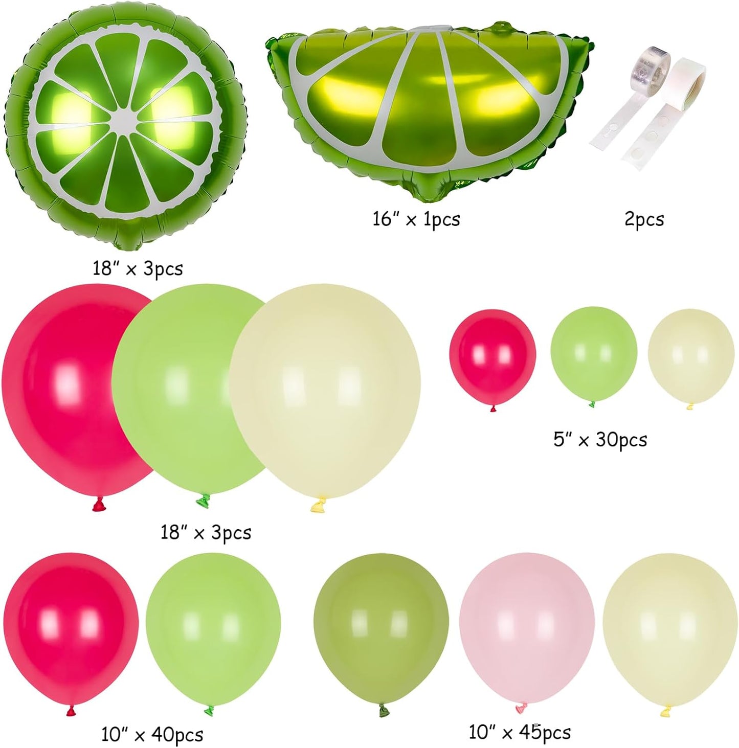 Bachelorette Party Decorations, 18" 10" 5" Bachelorette Balloon Arch Kit | Lemon Foil Balloons, Bridal Shower Birtdhay, Mexican Fiesta Bachelorette Party Decorations