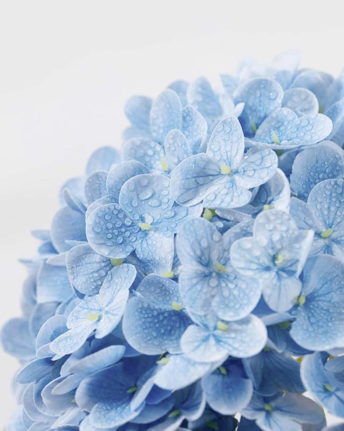 Hydrangea Artificial Flowers, Yellow, 3Pcs | Latex Real Touch Hydrangeas with Long Stems & Leaves for Home Decor Party Floral Arrangements Wedding Bouquets Centerpieces