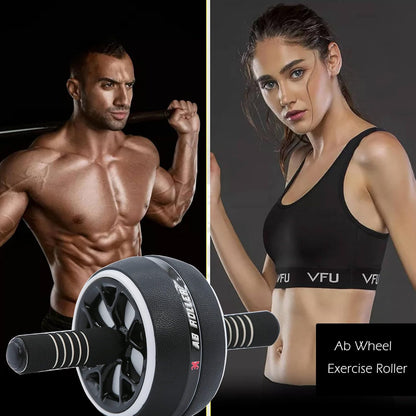 AB Wheel Roller, Exercise Abdominal Wheel Fitness for Gym & Home, Work-out Strength-Training Equipment with Knee Pad