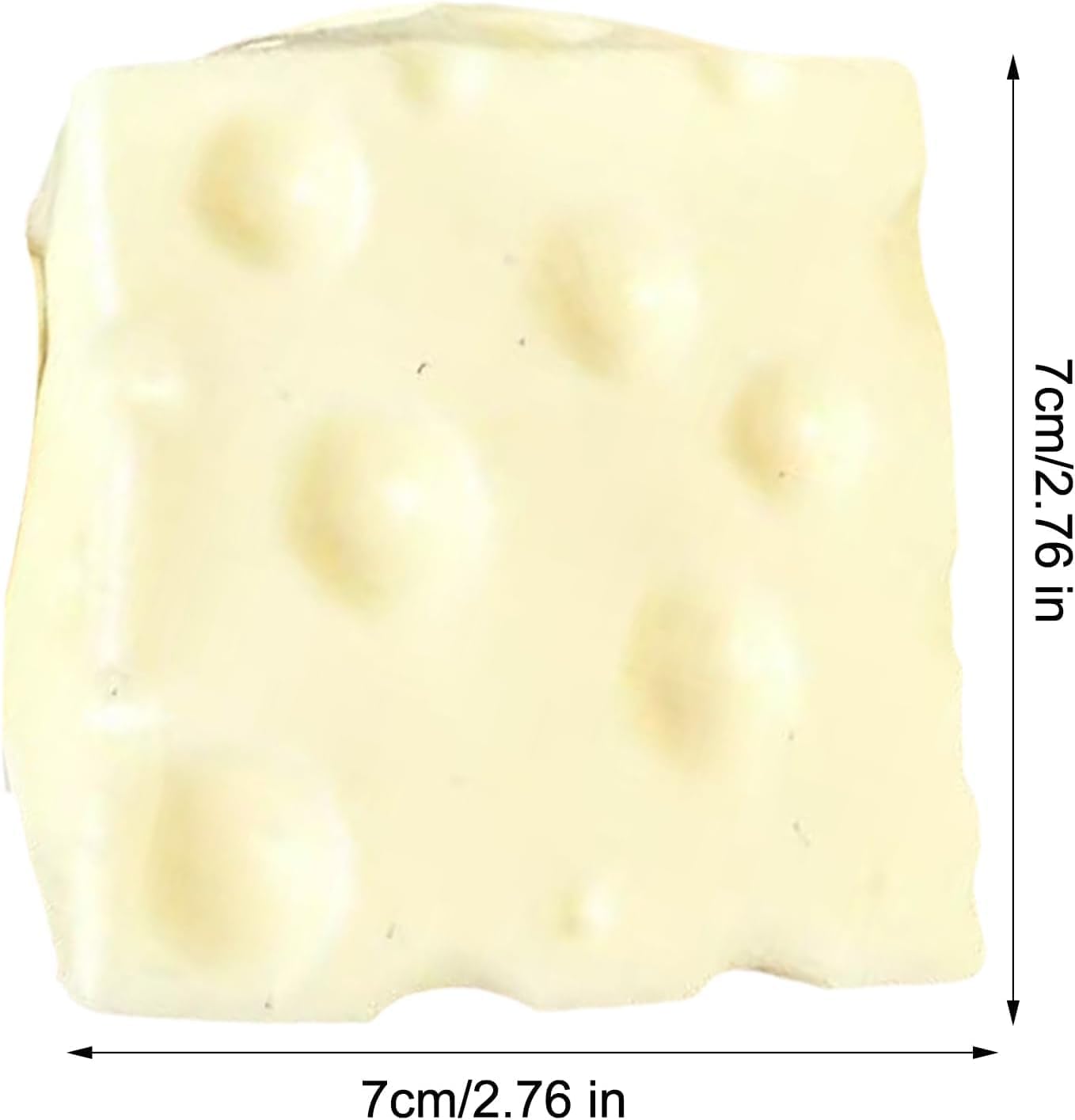 Light Yellow Cheese Squishy Slow Rising, Squishy Squeeze Cheese Block, Soft Novelty Toy, Stress Balls for Adults Rebounding Sensory Squishys Cheese (2.76in)