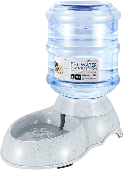 Gravity Pet Water Dispenser Drinking Station for Dogs Cats (3 Gallon) Automatic Replenish Waterer for Small Large Breed Dog Cat,Feeding Watering Fountain Supplies Bottle Dish Bowl