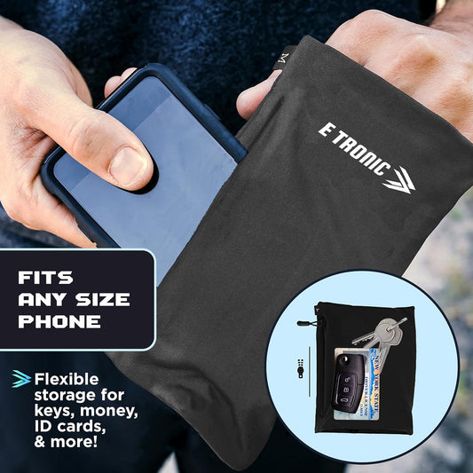 Phone Holder for Running, Cell Phone Arm Bands with Reflective Logo, Phone Strap Armband Fits iPhone and Android, Use for Running, Walking, Hiking and Biking, Neon, Small