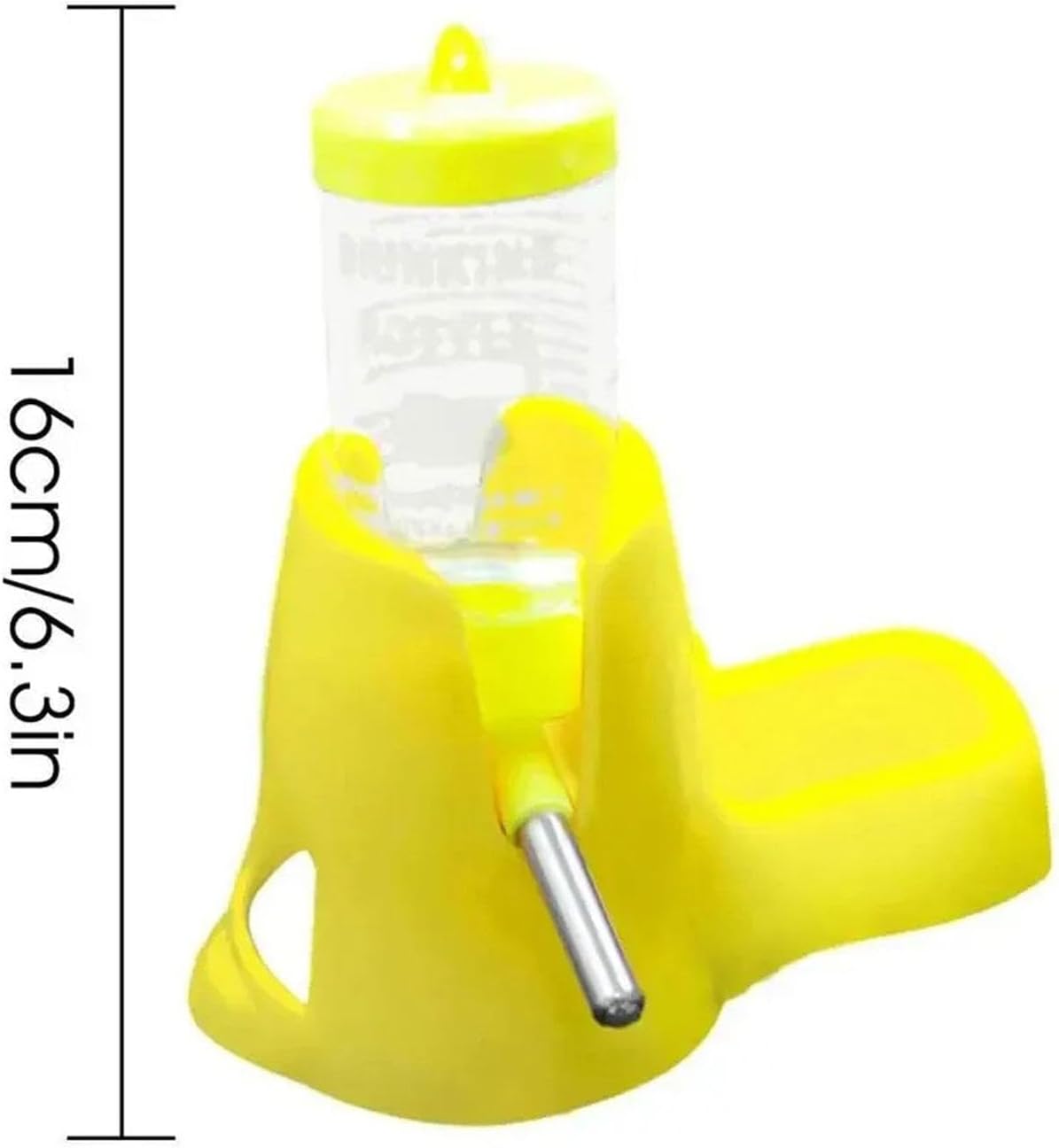 80 ml Hamster Water Bottle Water Dispenser Pet Supply Stable Base Compact Gifts Waterer Drinking Bottle for Gerbils, Yellow