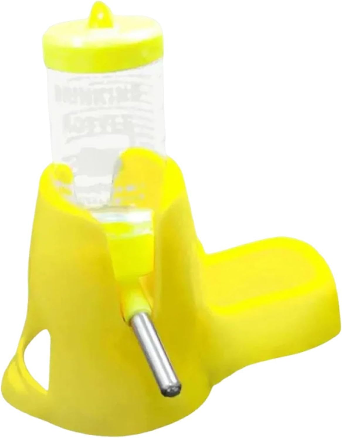 80 ml Hamster Water Bottle Water Dispenser Pet Supply Stable Base Compact Gifts Waterer Drinking Bottle for Gerbils, Yellow