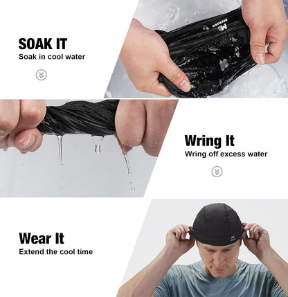 Cooling Skull Cap Breathable Sweat-Wicking Under Helmet | Lightweight, Quick-Dry, Snug Fit, No Slipping for Men Women Cycling, Outdoor Work Hard Hat Liner, Motorcycling, Sports